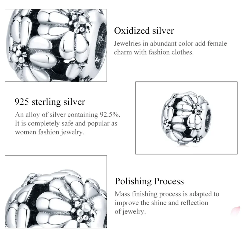 (immagine per) Charm tipo Pandora Fiori Margherita - SCC1487 - Visualizza 6
