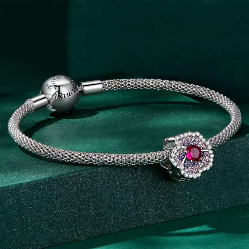 (immagine per) Charm tipo Pandora Fiori sfumati - BSC625 - Visualizza 5