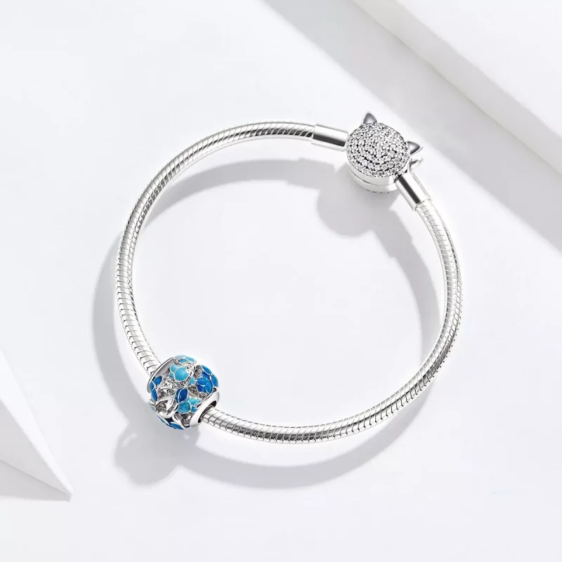 (immagine per) Charm tipo Pandora Fioritura fino in fondo - BSC087 - Visualizza 3