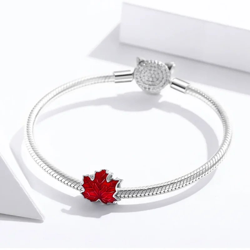(immagine per) Charm tipo Pandora foglia di acero - BSC335 - Visualizza 3