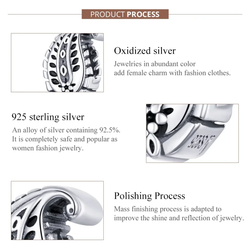 (immagine per) Charm tipo Pandora Foglie d'epoca - SCC1824 - Visualizza 7