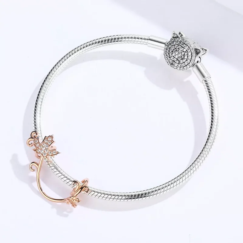 (immagine per) Charm tipo Pandora Foglie sfuggenti - SCC1254 - Visualizza 3