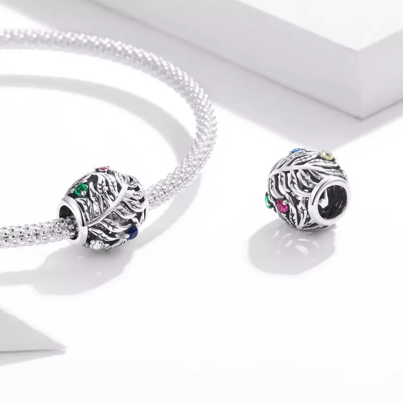 (immagine per) Charm tipo Pandora Foglie tropicali - BSC450 - Visualizza 4