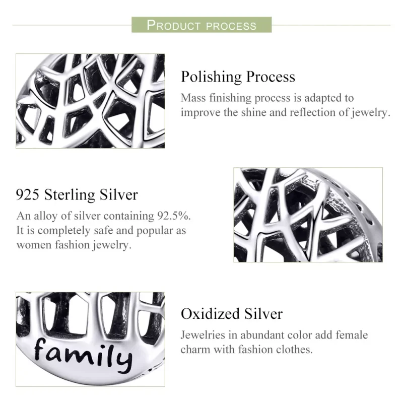 (immagine per) Charm tipo Pandora Foresta di famiglia - SCC1144 - Visualizza 4