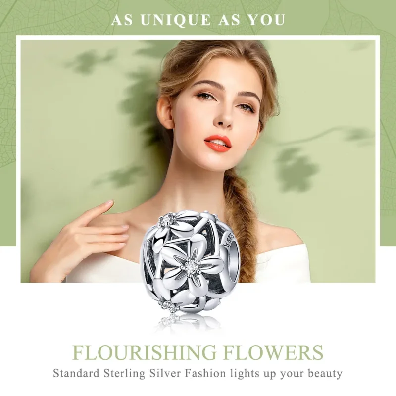 (immagine per) Charm tipo Pandora Forma di fiore - SCC729 - Visualizza 6