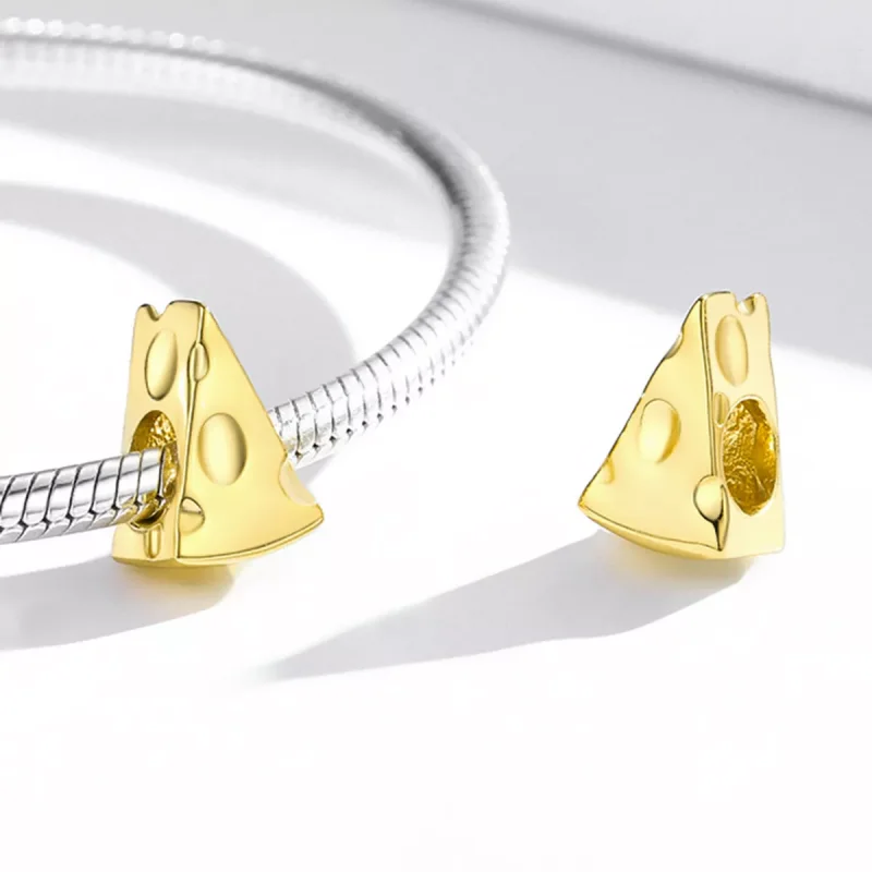 (immagine per) Charm tipo Pandora Formaggio d'oro - SCC2016 - Visualizza 4