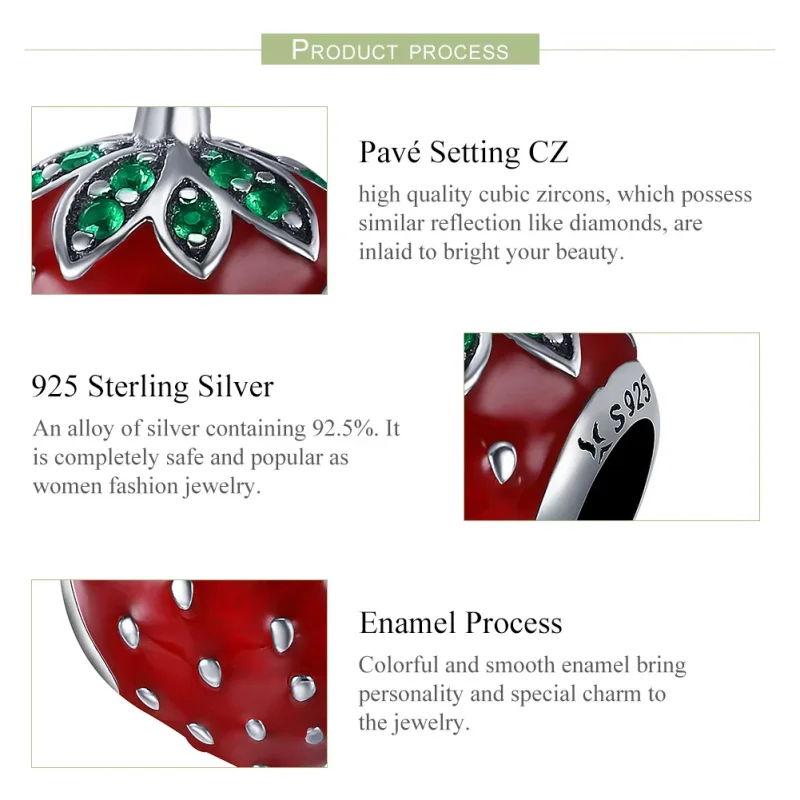 (immagine per) Charm tipo Pandora Fragola - SCC369 - Visualizza 6