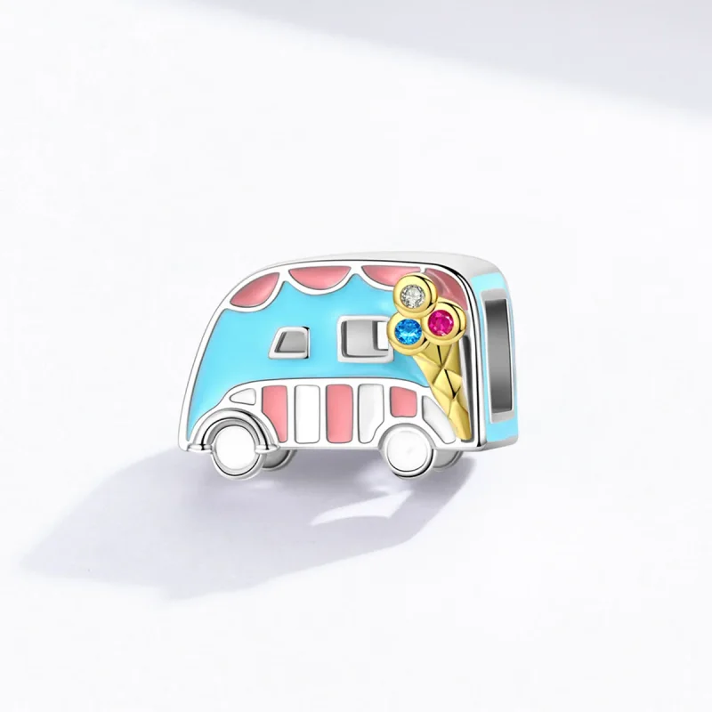 (immagine per) Charm tipo Pandora Furgone dei gelati - BSC163 - Visualizza 2
