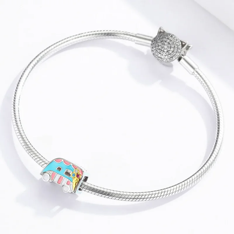 (immagine per) Charm tipo Pandora Furgone dei gelati - BSC163 - Visualizza 3