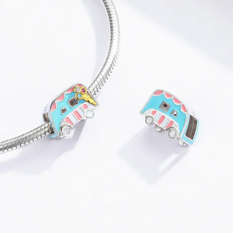 (immagine per) Charm tipo Pandora Furgone dei gelati - BSC163 - Visualizza 4