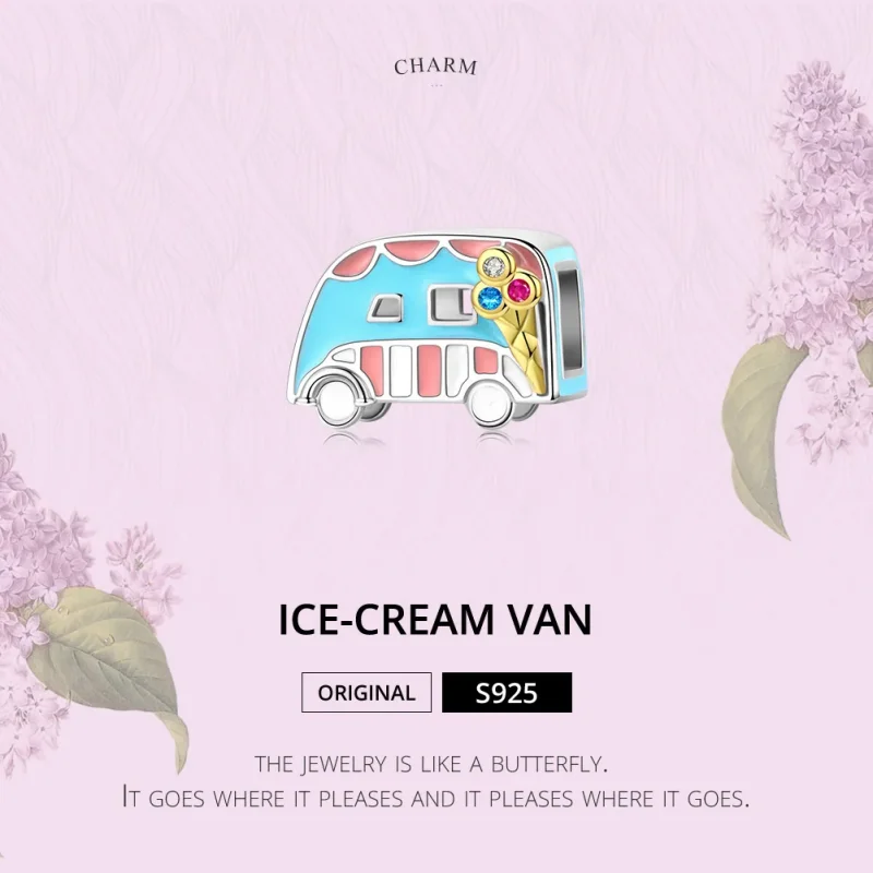 (immagine per) Charm tipo Pandora Furgone dei gelati - BSC163 - Visualizza 6