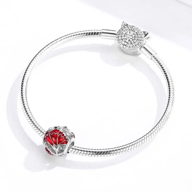 (immagine per) Charm tipo Pandora Garofano - BSC097 - Visualizza 3