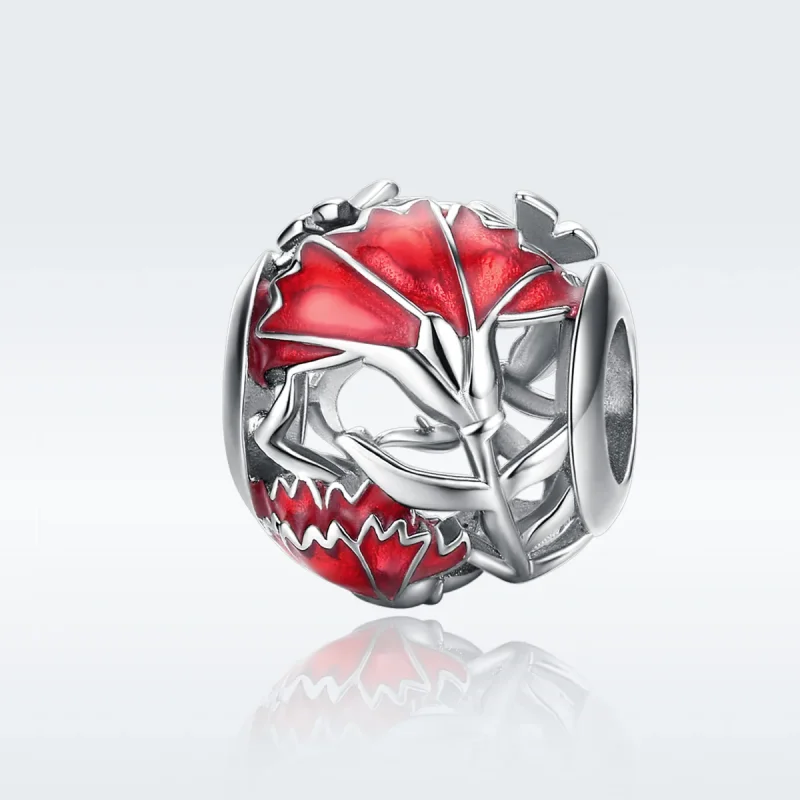(immagine per) Charm tipo Pandora Garofano - BSC097 - Visualizza 5