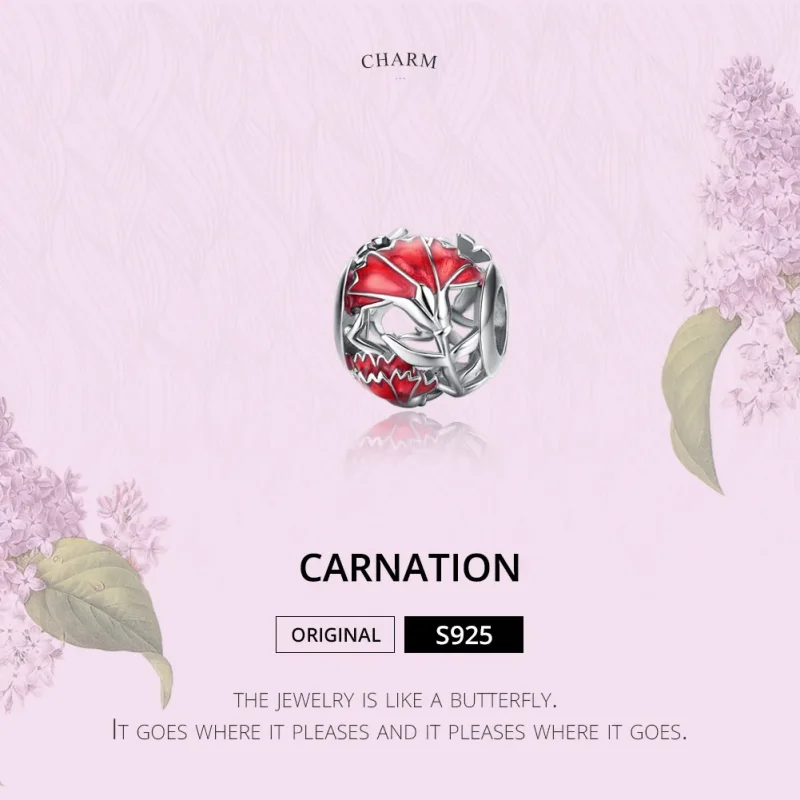 (immagine per) Charm tipo Pandora Garofano - BSC097 - Visualizza 6