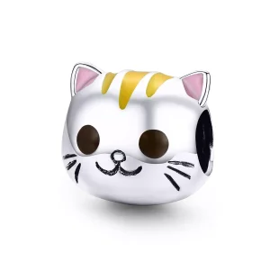 (immagine per) Charm tipo Pandora Gattino felice - SCC1142