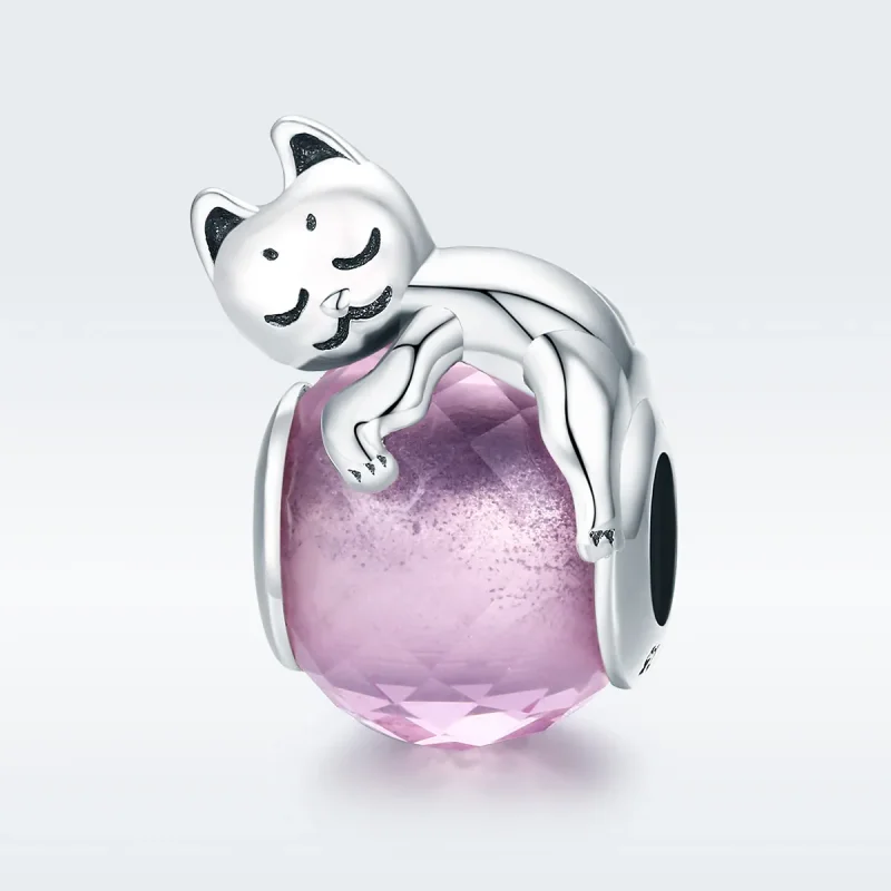 (immagine per) Charm tipo Pandora Gatto addormentato - SCC447 - Visualizza 2