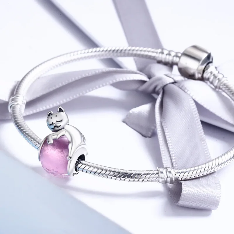 (immagine per) Charm tipo Pandora Gatto addormentato - SCC447 - Visualizza 4