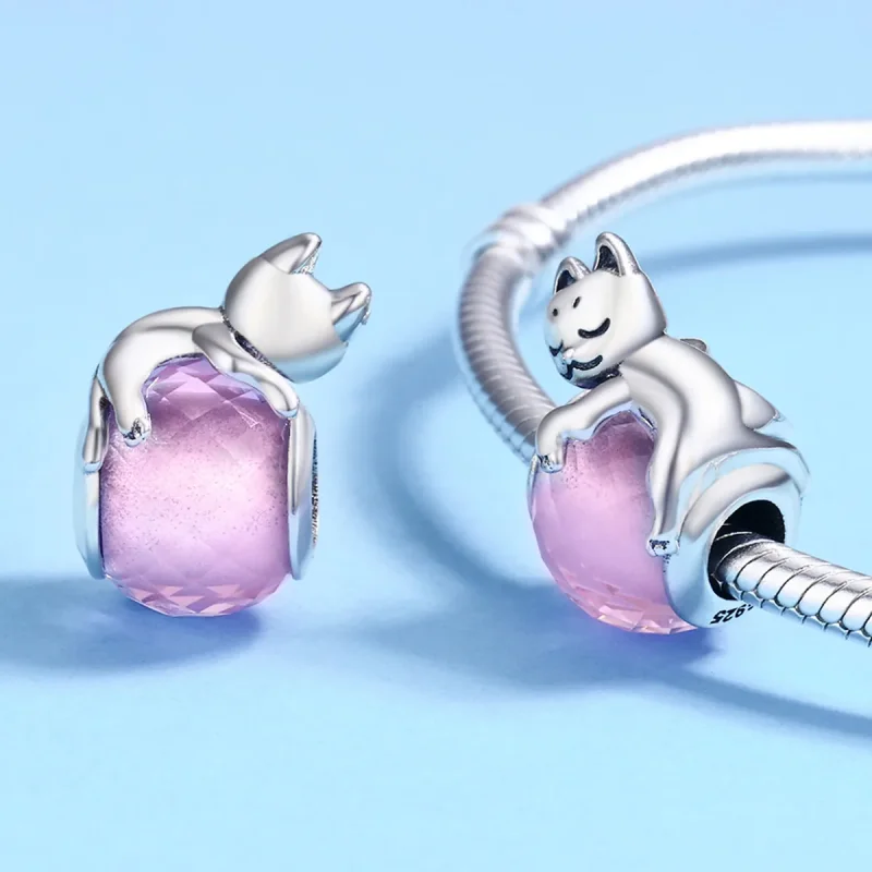 (immagine per) Charm tipo Pandora Gatto addormentato - SCC447 - Visualizza 5