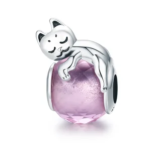 (immagine per) Charm tipo Pandora Gatto addormentato - SCC447