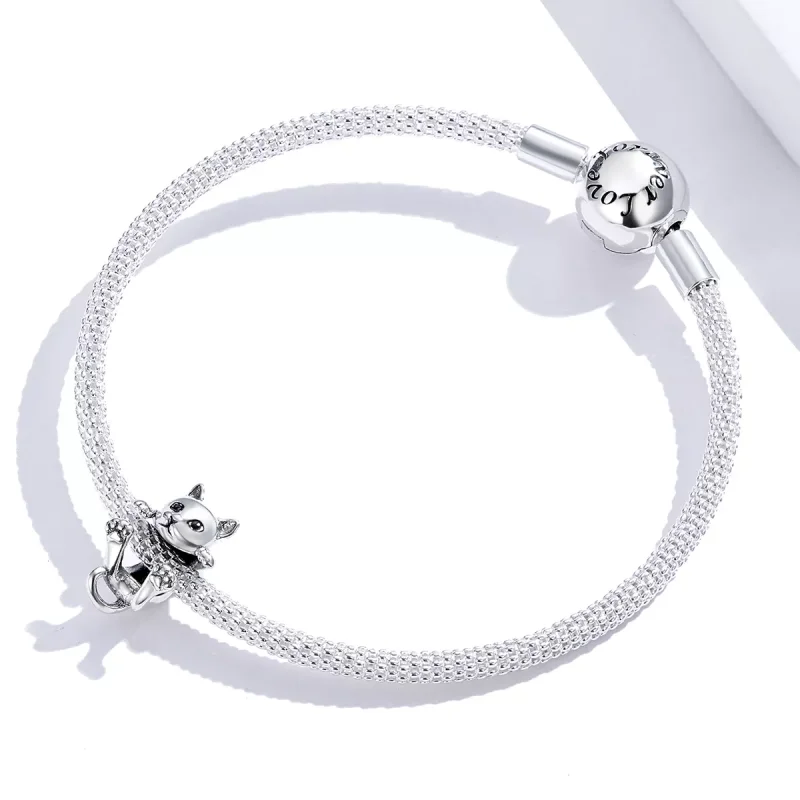 (immagine per) Charm tipo Pandora Gatto - BSC208 - Visualizza 2