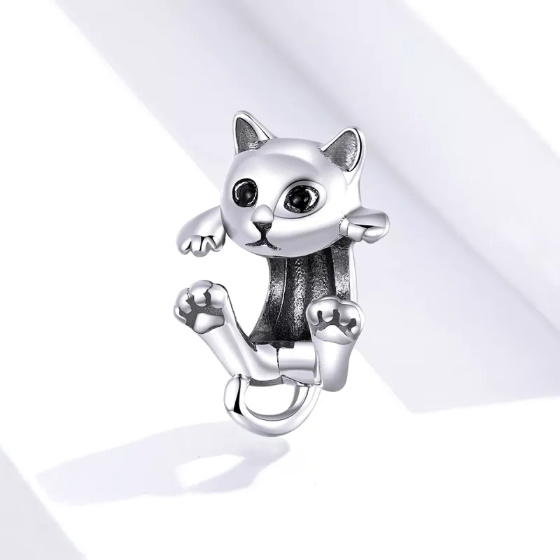 (immagine per) Charm tipo Pandora Gatto - BSC208 - Visualizza 4