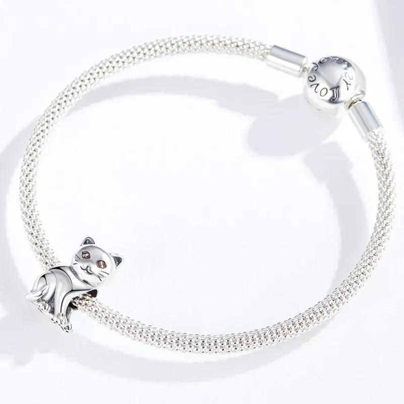 (immagine per) Charm tipo Pandora Gatto carino - SCC1305 - Visualizza 4