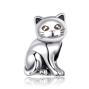 (immagine per) Charm tipo Pandora Gatto carino - SCC1305