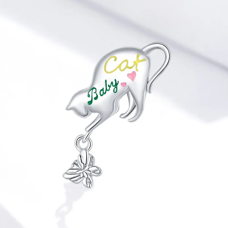 (immagine per) Charm tipo Pandora Gatto cattivo - SCC1678 - Visualizza 2