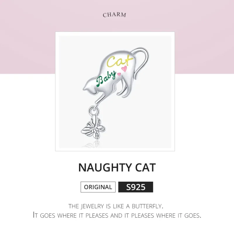 (immagine per) Charm tipo Pandora Gatto cattivo - SCC1678 - Visualizza 6
