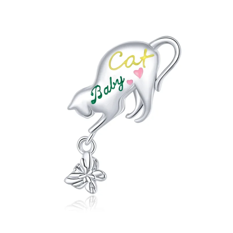 (immagine per) Charm tipo Pandora Gatto cattivo - SCC1678