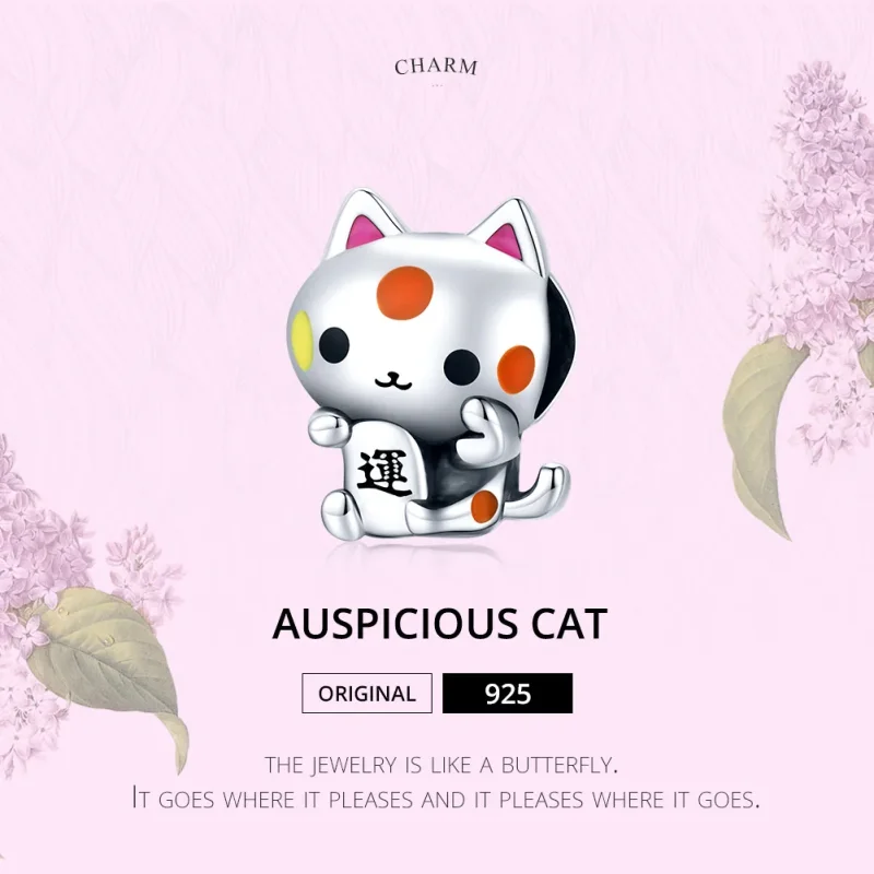 (immagine per) Charm tipo Pandora Gatto di buon auspicio che afferra i soldi - SCC1855 - Visualizza 7
