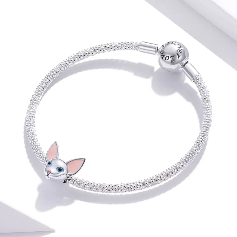 (immagine per) Charm tipo Pandora Gatto siamese - BSC426 - Visualizza 3