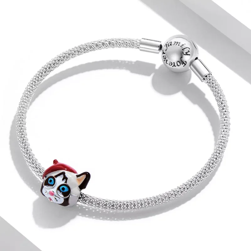 (immagine per) Charm tipo Pandora Gatto siamese - SCC2090 - Visualizza 3