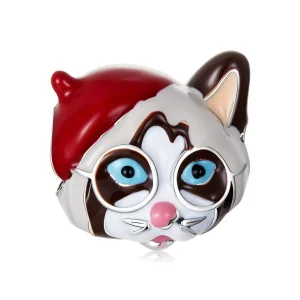(immagine per) Charm tipo Pandora Gatto siamese - SCC2090