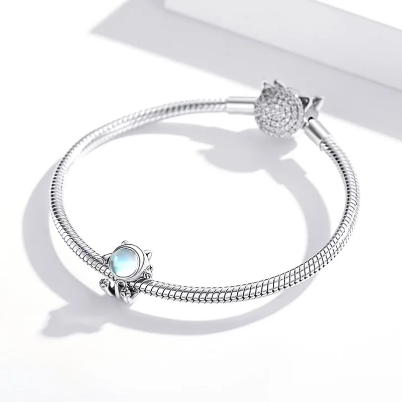 (immagine per) Charm tipo Pandora Gatto spaziale - SCC1697 - Visualizza 3