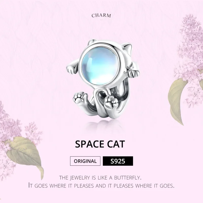 (immagine per) Charm tipo Pandora Gatto spaziale - SCC1697 - Visualizza 6