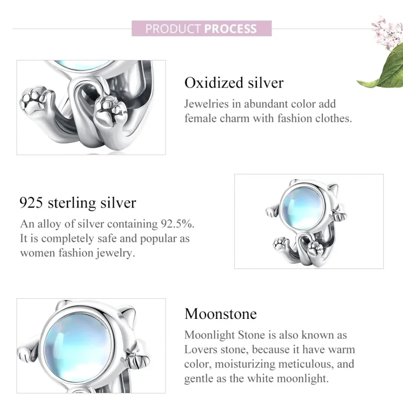 (immagine per) Charm tipo Pandora Gatto spaziale - SCC1697 - Visualizza 8