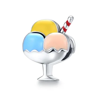 Charm tipo Pandora Gelato a palline tricolore - SCC1532 (immagine per) Charm tipo Pandora Gelato a palline tricolore - SCC1532