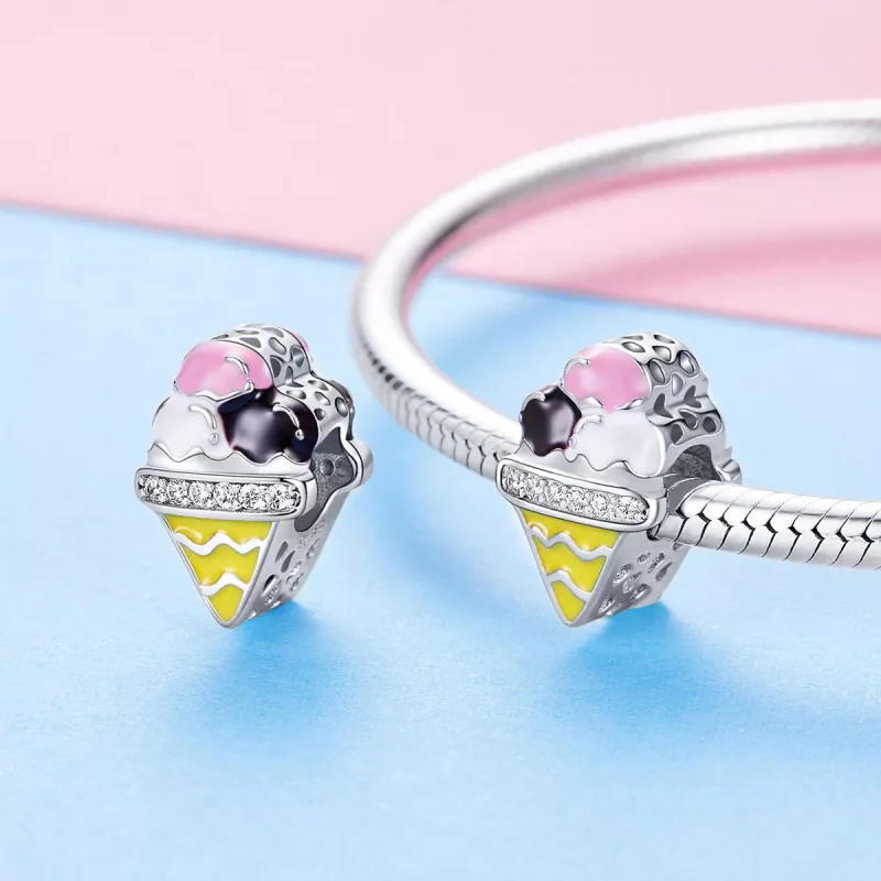 (immagine per) Charm tipo Pandora Gelato carino - SCC1129 - Visualizza 4