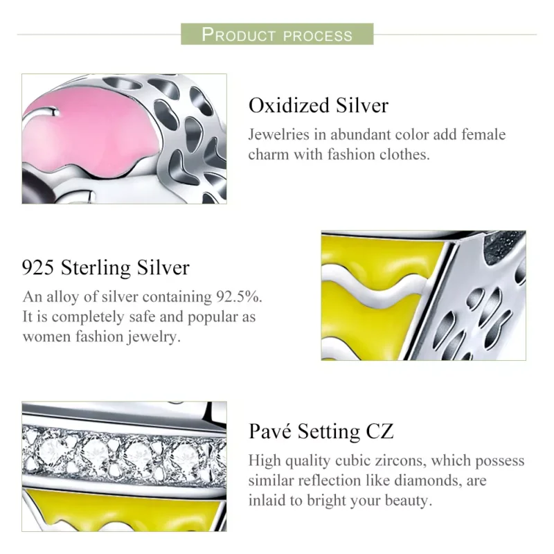 (immagine per) Charm tipo Pandora Gelato carino - SCC1129 - Visualizza 6