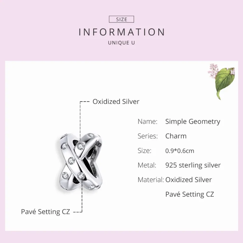 (immagine per) Charm tipo Pandora Geometria semplice - SCC1515 - Visualizza 7