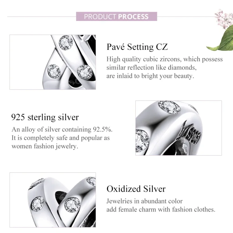 (immagine per) Charm tipo Pandora Geometria semplice - SCC1515 - Visualizza 8