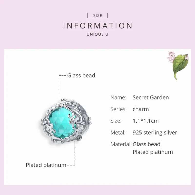 (immagine per) Charm tipo Pandora Giardino segreto - BSC105 - Visualizza 7