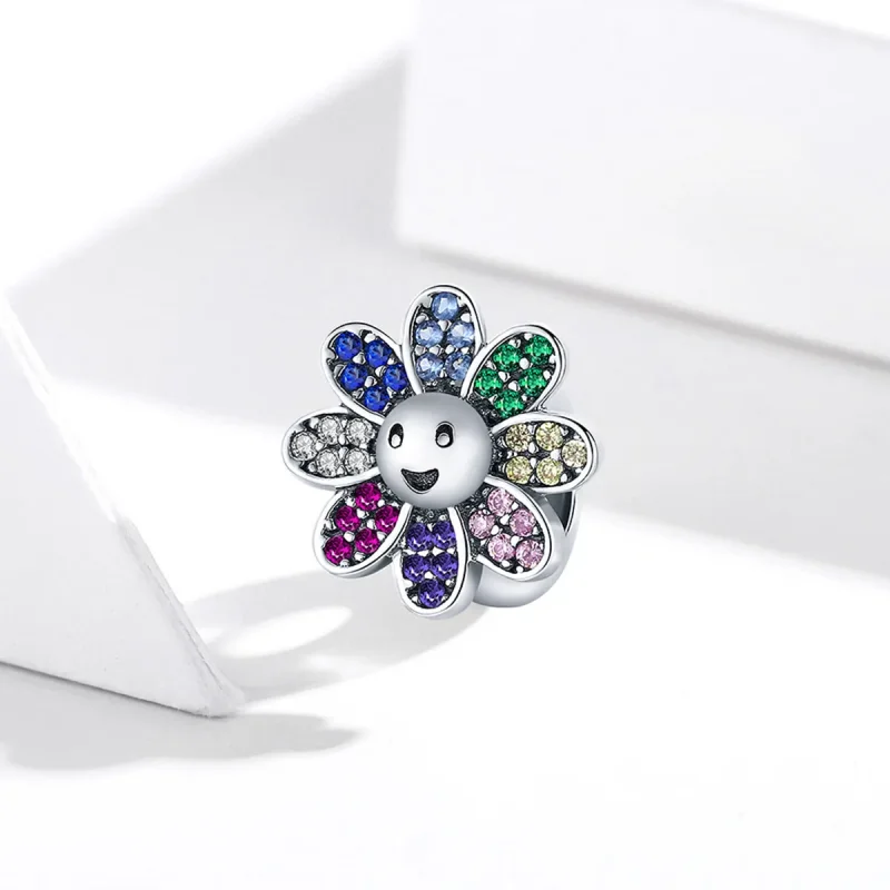 (immagine per) Charm tipo Pandora Girasole colorato - SCC1701 - Visualizza 2