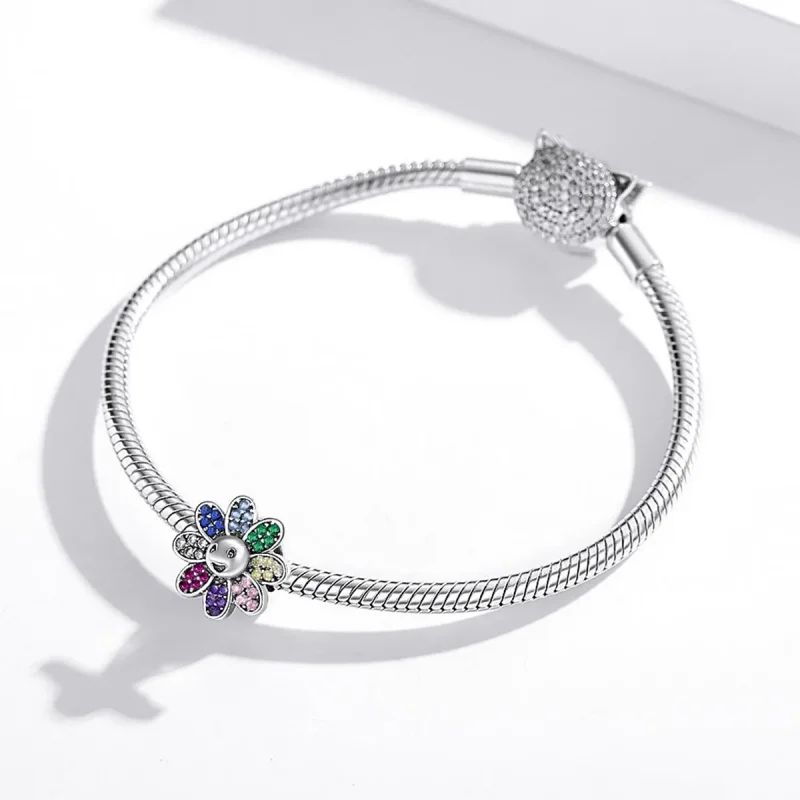 (immagine per) Charm tipo Pandora Girasole colorato - SCC1701 - Visualizza 3