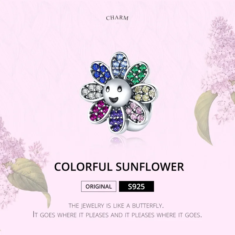 (immagine per) Charm tipo Pandora Girasole colorato - SCC1701 - Visualizza 6