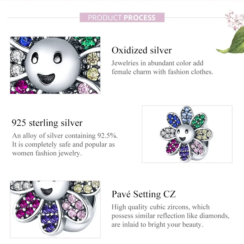 (immagine per) Charm tipo Pandora Girasole colorato - SCC1701 - Visualizza 8