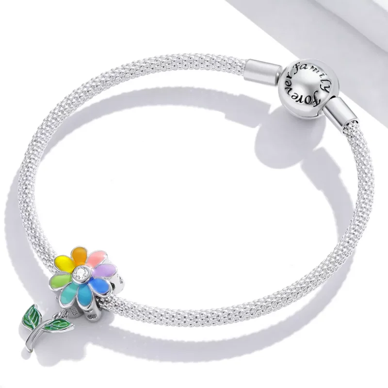 (immagine per) Charm tipo Pandora Girasole colorato - SCC2088 - Visualizza 3