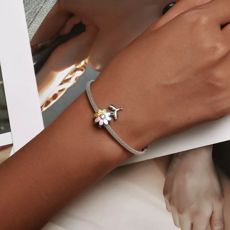 (immagine per) Charm tipo Pandora Girasole colorato - SCC2088 - Visualizza 5