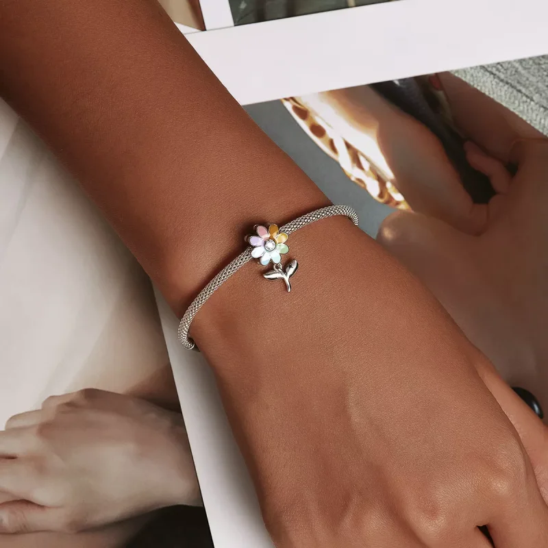 (immagine per) Charm tipo Pandora Girasole colorato - SCC2088 - Visualizza 6